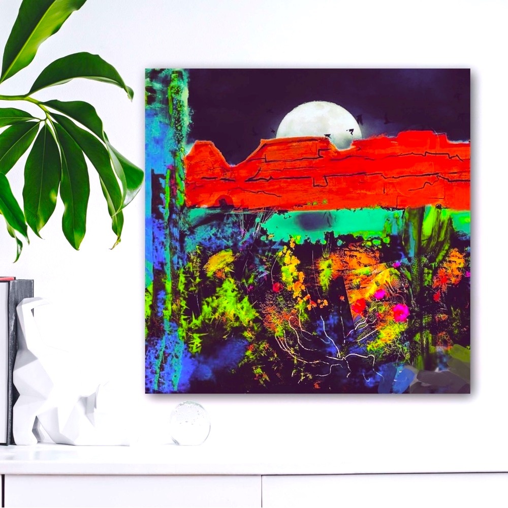 On Sale: Original Watercolor Print of Moon Over Arches